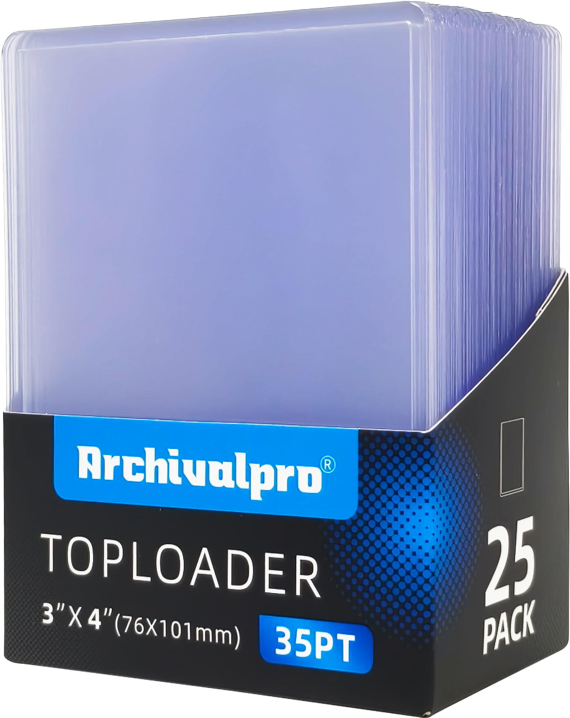 ARCHIVALPRO 35PT Toploader Card Sleeves 25 pcs 3"x4" Ultro Clear Cards Holder Top Loaders for Cards for Trading Cards(25PK,35PT) - Image 2