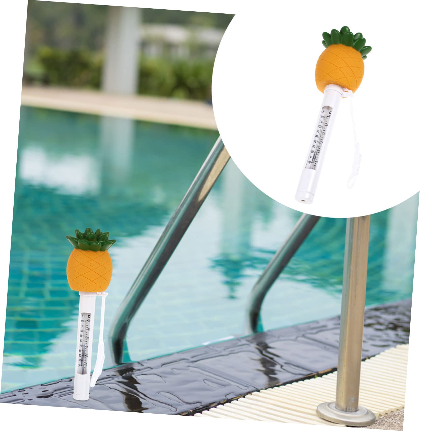 3 Termometri A Forma Di Ananas Termometro Galleggiante Impermeabile Per Piscina Termometro A Forma Di Cartone Animato In Plastica Gialla