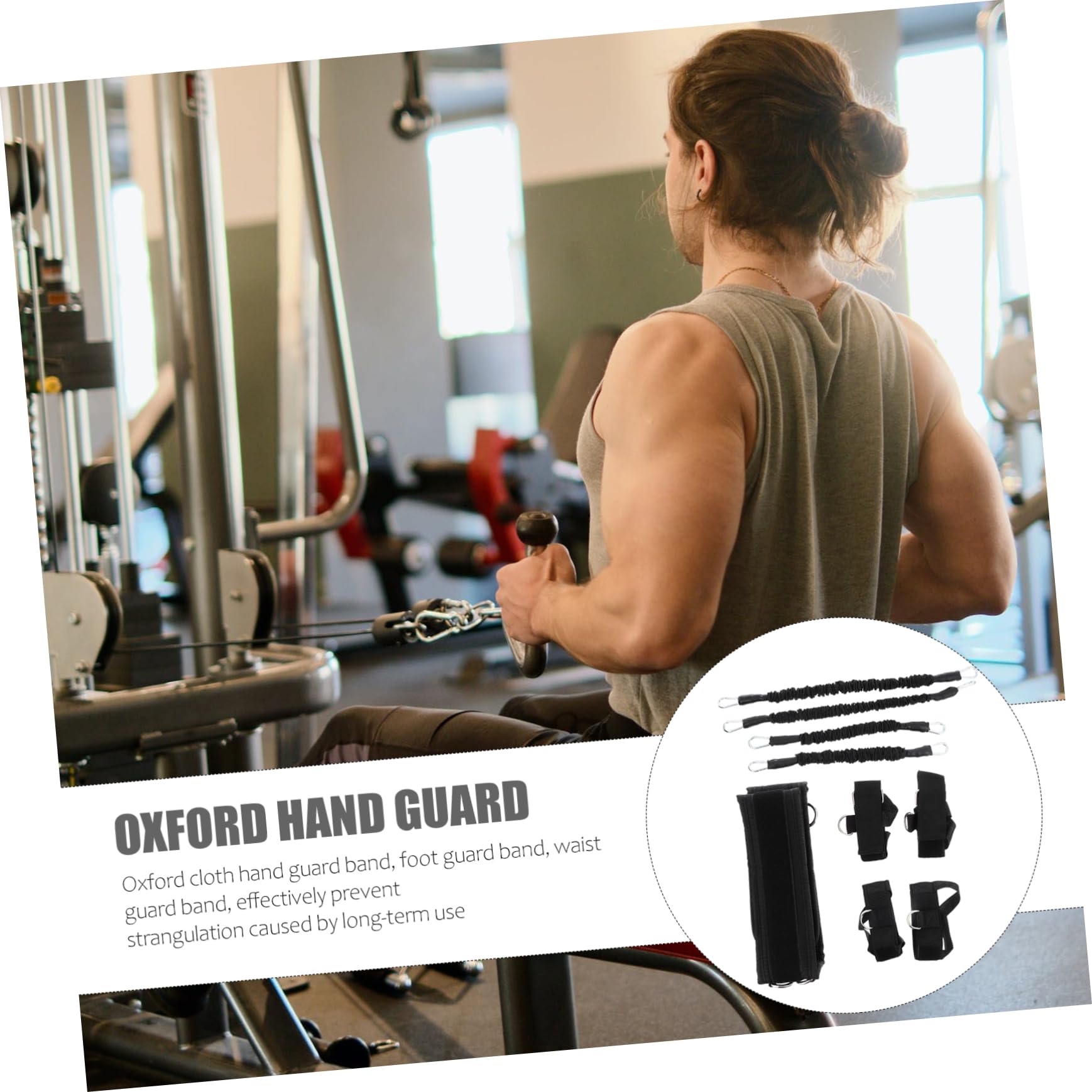 Hemobllo Bandas de Resistencia para Ejercicio Casa y Gimnasio para Entrenamiento de Yoga y Incluye Bandas de Oxford y Cintura