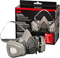3M 6211 Paint Project Reusable Respirator, Medium - NIOSH P95/OV Filters for Painting, Solvents & Pesticides, Comfortable Thermoplastic Faceseal