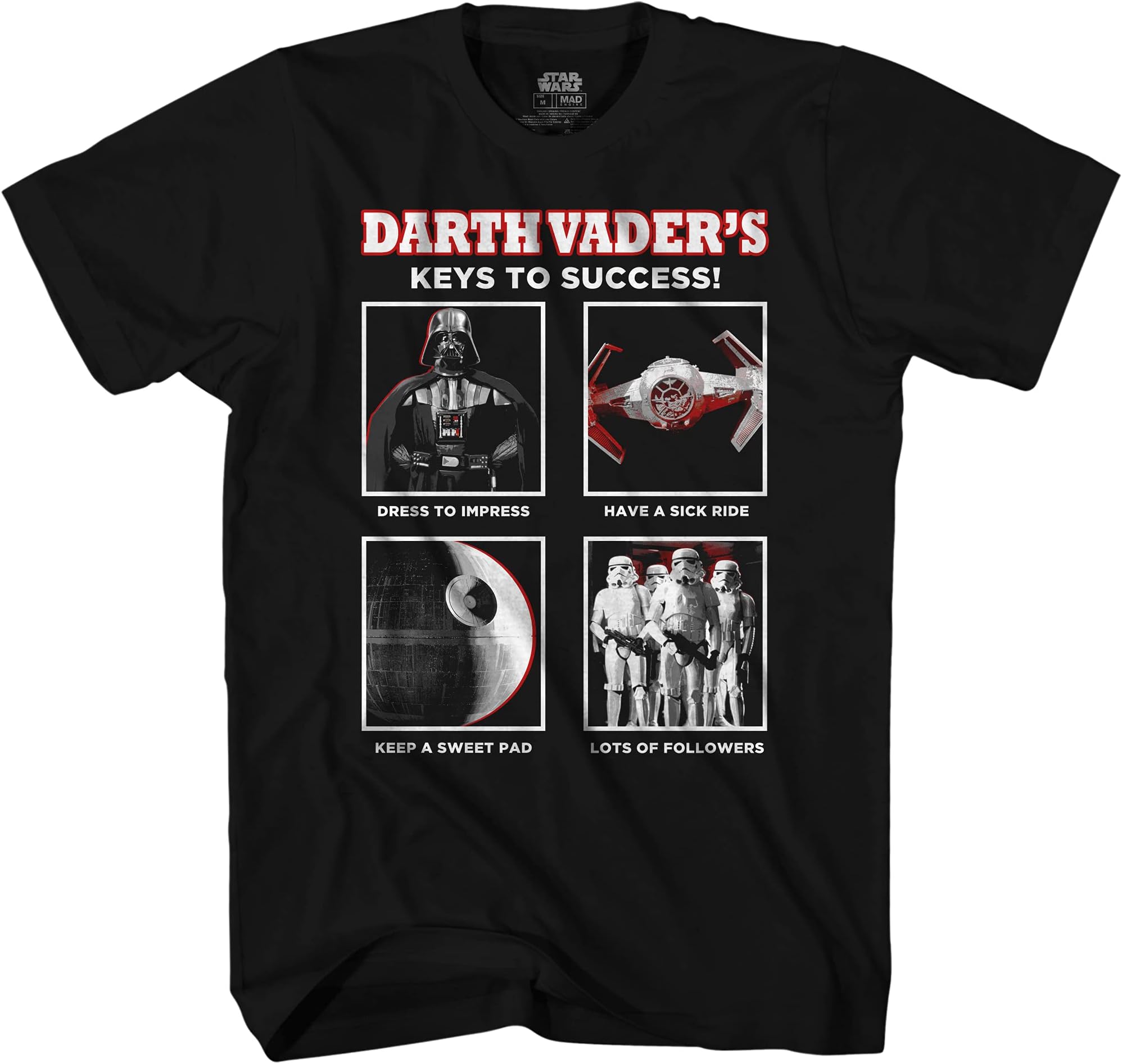 Star WarsDarth Vader Keys to Success Funny Adult Tee Graphic T-Shirt for Men Tshirt