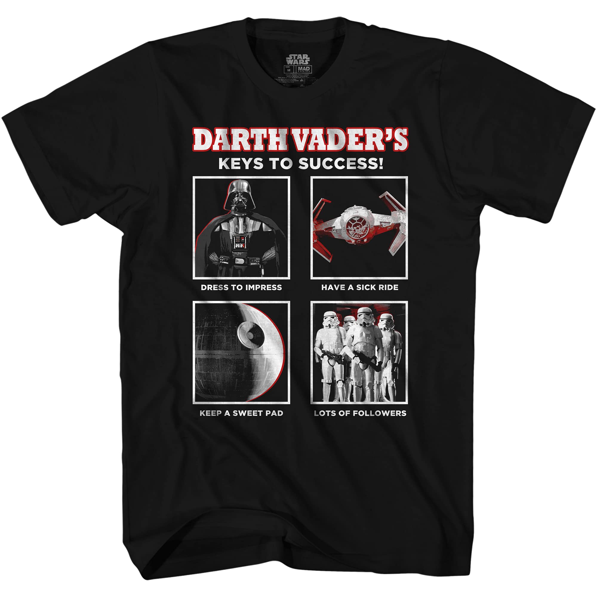 Star WarsDarth Vader Keys to Success Funny Adult Tee Graphic T-Shirt for Men Tshirt