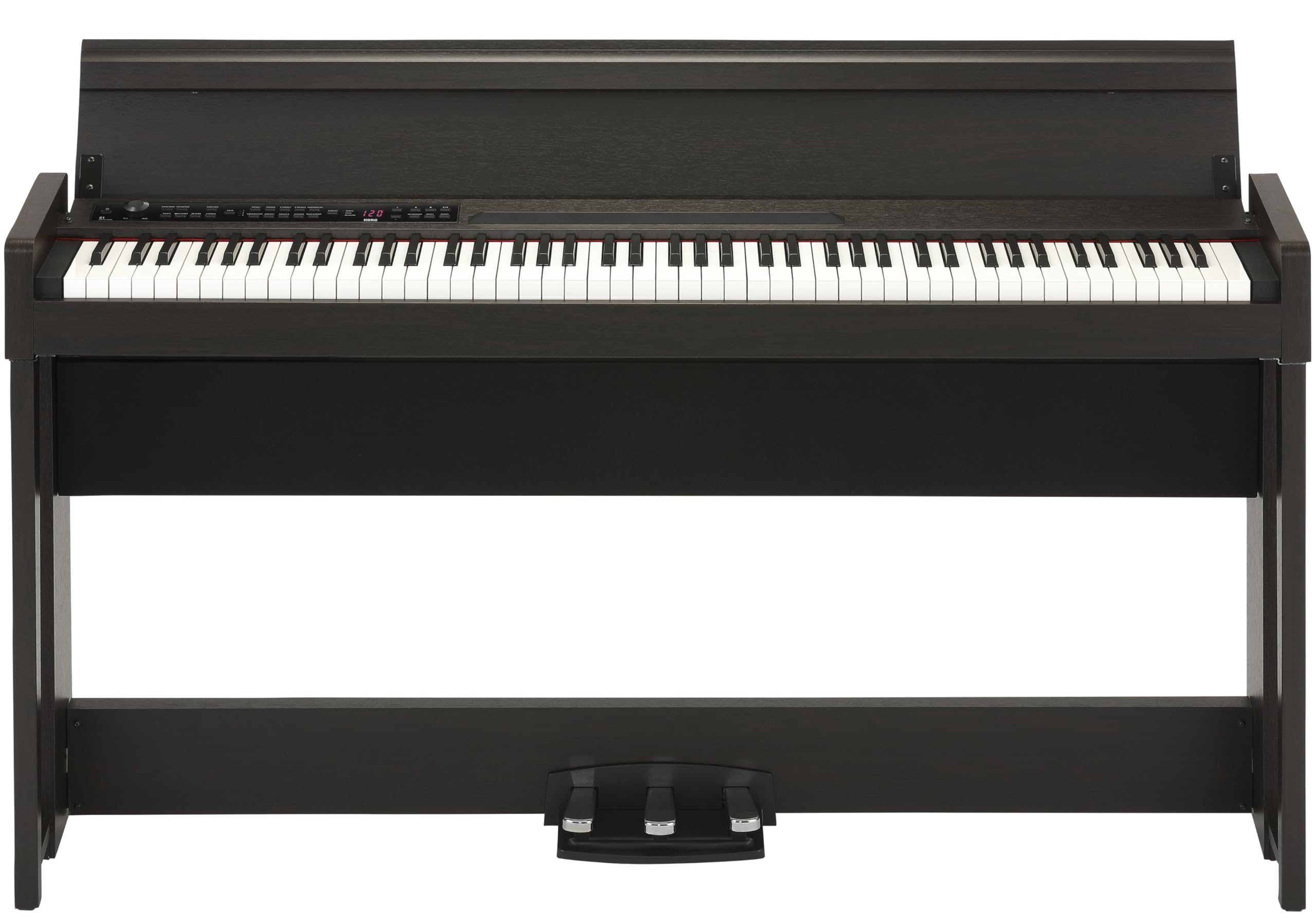 Korg C1-BR Digitalpiano mit 88 Tasten, mit Stand, Braun