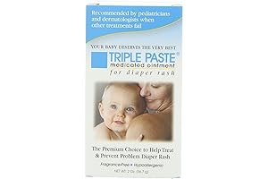 Triple Paste AF Medicated Ointment for Healing Diaper Rash, 2 Oz (Pack of 2)