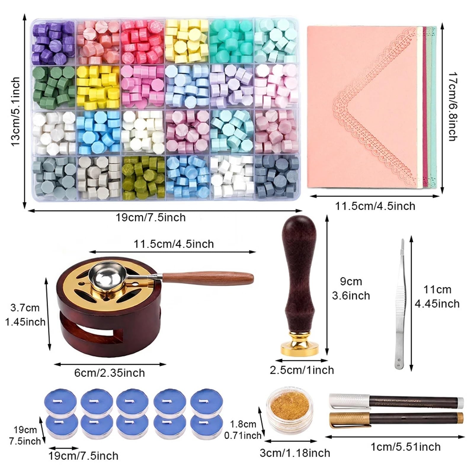 Ceralacca Set Di Timbri for Sigillo Di Cera | Kit di sigillatura laccato Forniture artigianali fai-da-te Scrapbooking Decorazioni for inviti for feste di matrimonio