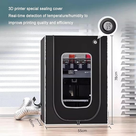 3D Printer Enclosure, Constant Temperature Protective Cover with 12V Fan, Dustproof Tent with Ventilation System, Optimal Printing Environment