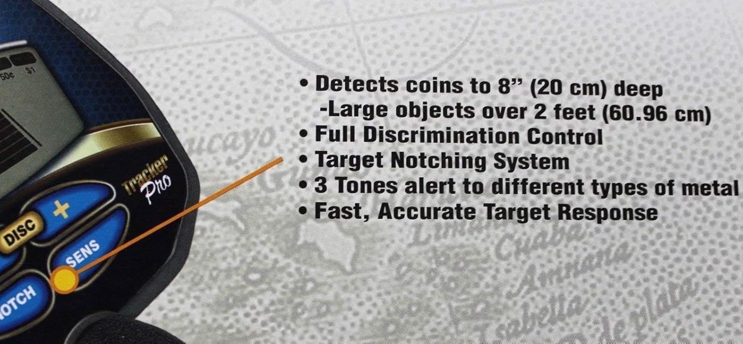 Bounty Hunter Tracker PRO Adjustable Metal Detector w/LCD Target ID