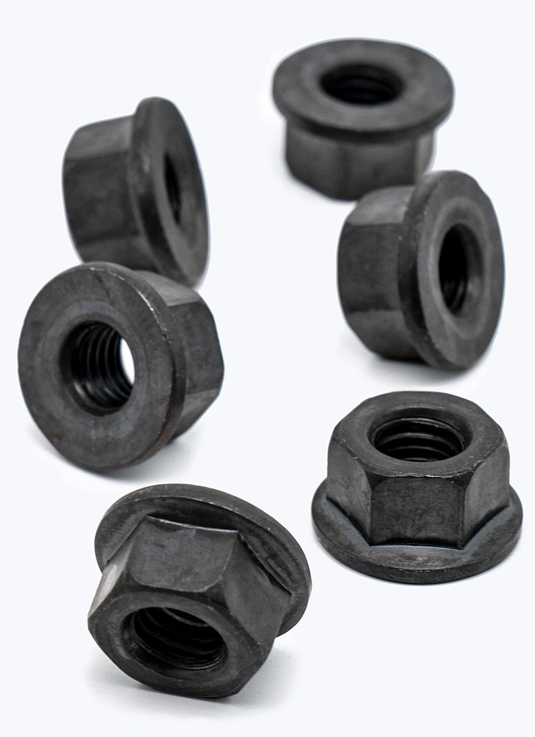 6PC Set Steel Flanged Nut (1/2-13)
