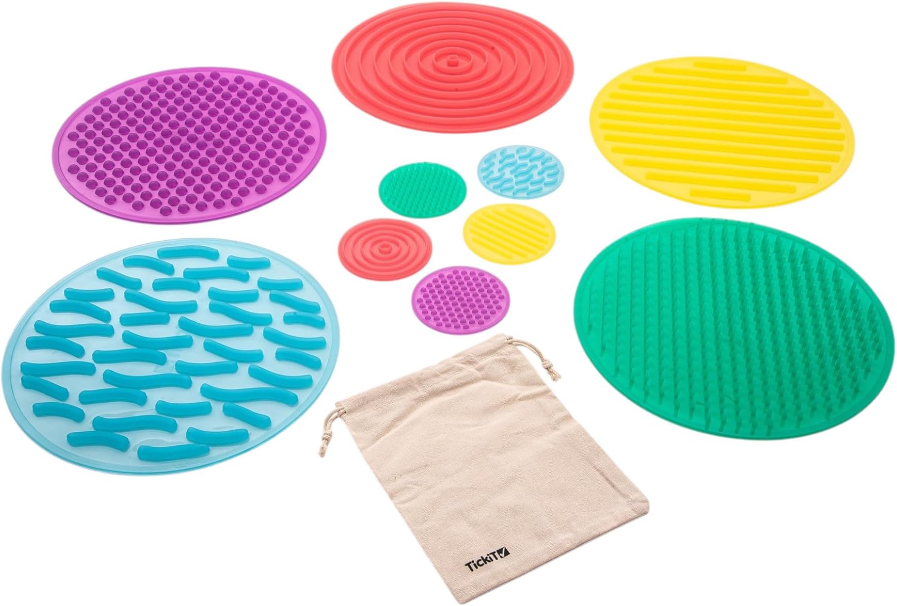 tickit SiliShapes Sensory Circle Set, Sensory Toys for Autism, Fidget Toys, Sensory Play, Interactive Sensory Equipment, Sensory Play for All Ages