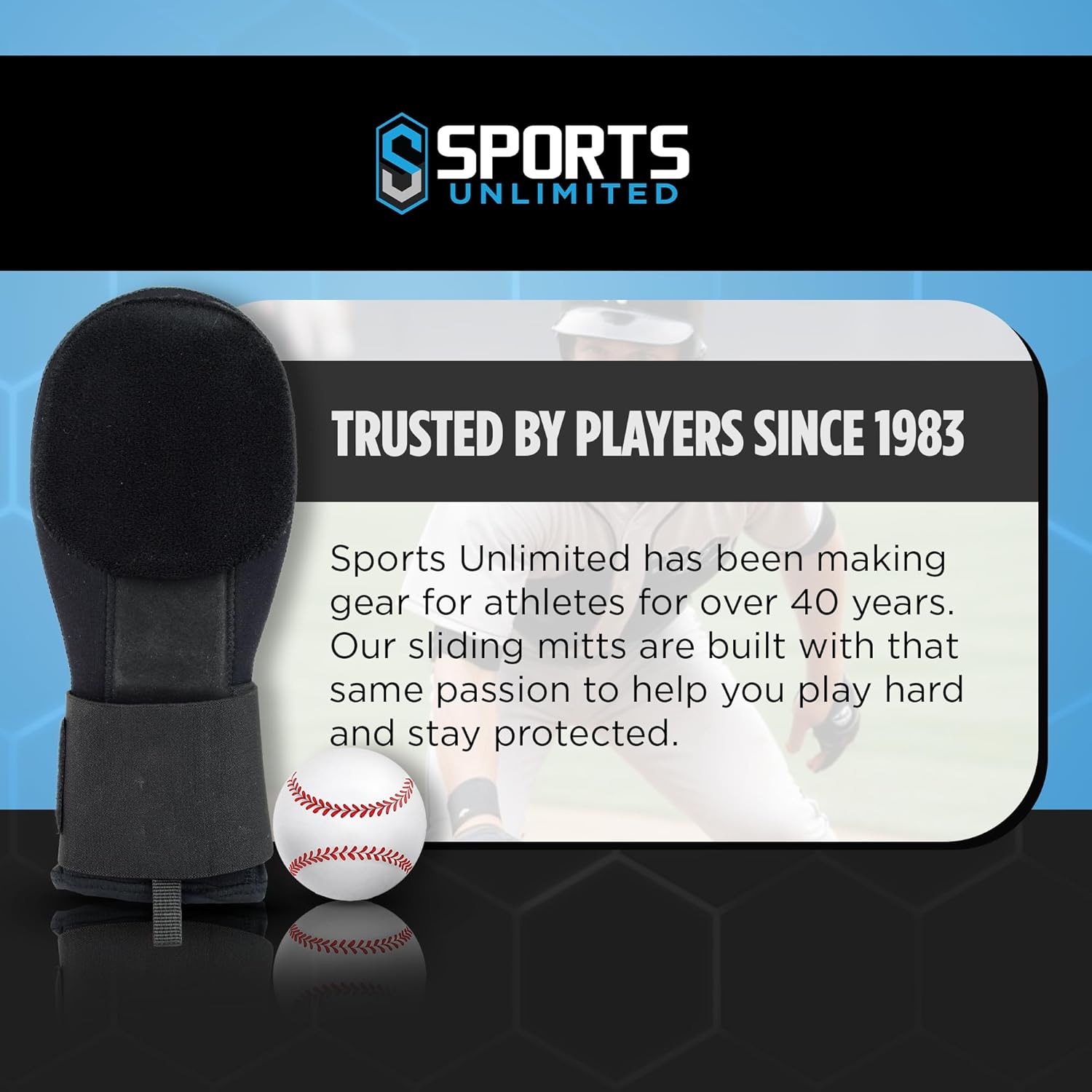 Sports Unlimited Baseball Sliding Mitt Youth/Adult, Right or Left Hand Sliding Mitt for Baseball and Softball