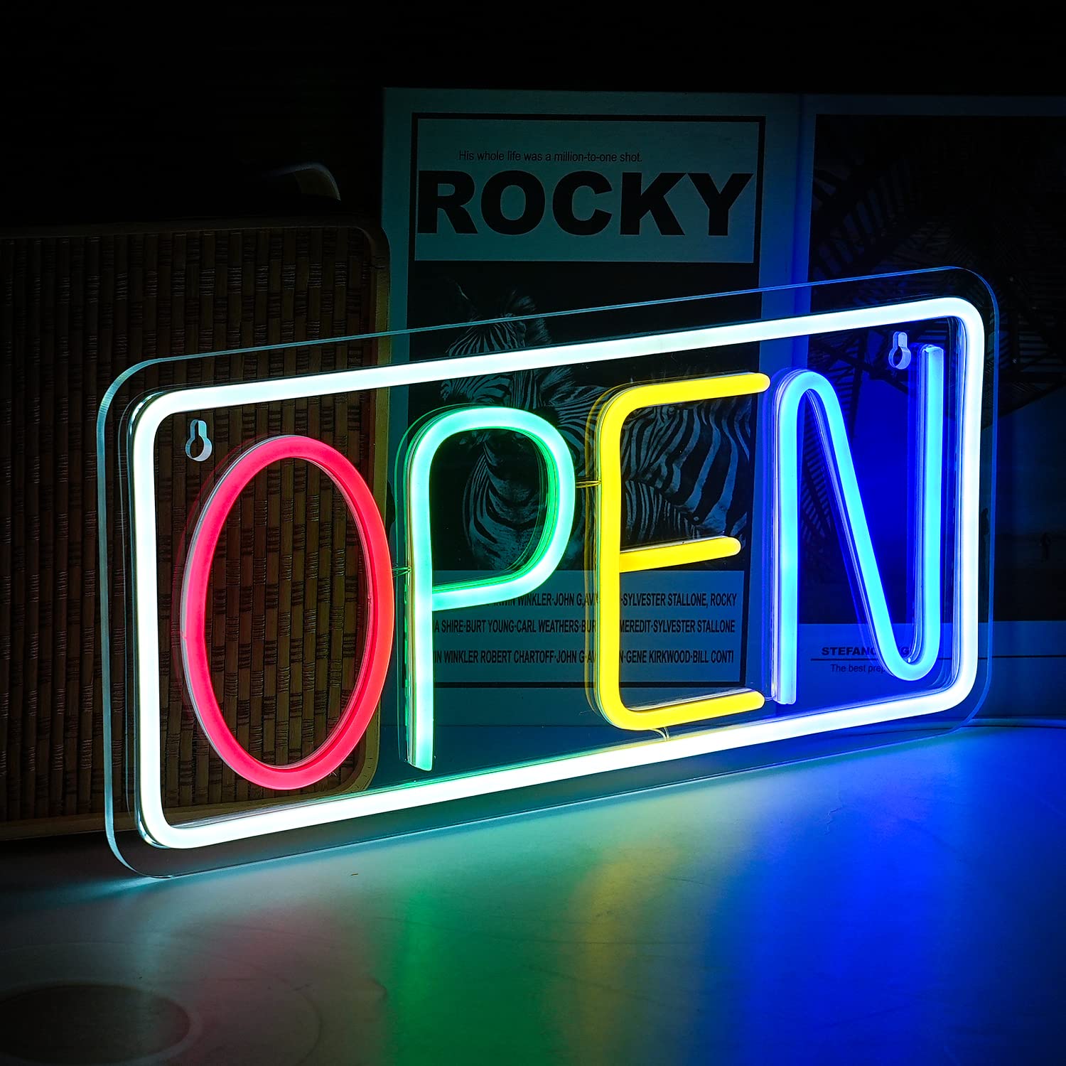 Amazon.co.jp: OPENネオンサイン LEDオープン看板 調光可能 open