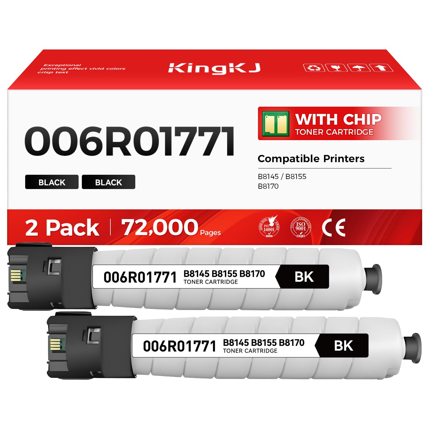 006R01771 AltaLink B8145 B8155 B8170 High Capacity Toner Cartridge Black 2-Pack Replacement for Xerox 006R01771 Toner Compatible with Xerox AltaLink B8145 B8155 B8170 Laser Printer Ink All-in-One Copy