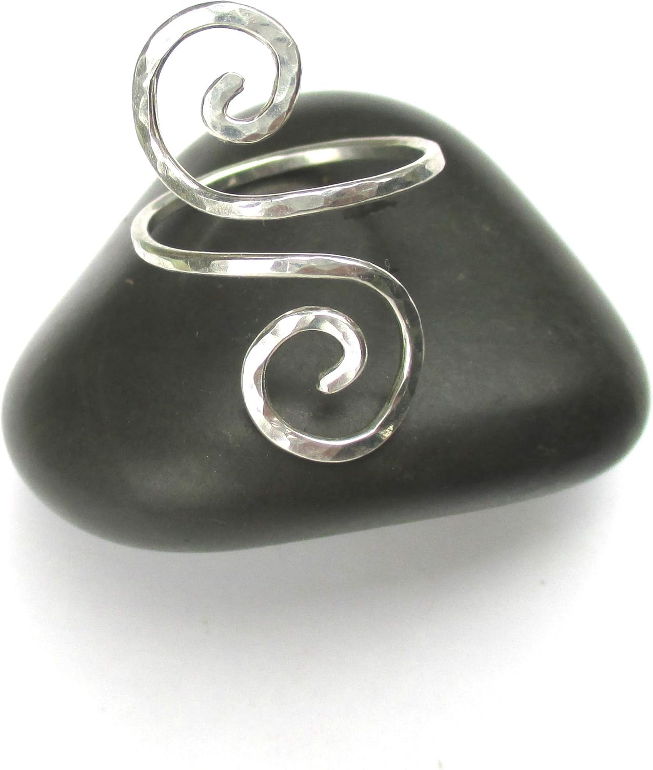 Adjustable Silver Swirl Sterling Silver Wire Ring