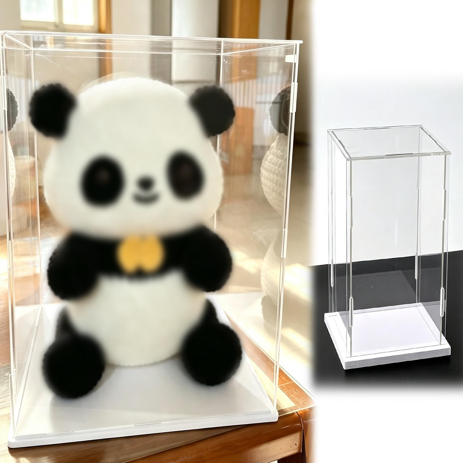 Akrylowa Witryna Wysokie Akrylowe Pudełko Ekspozycyjne Lalki, 78 43 13 cm | Przezroczysty Organizer na Figurki Akcji, Pojemnik na Pamiątki Chroniący Przed Kurzem, Etui na Biurko
