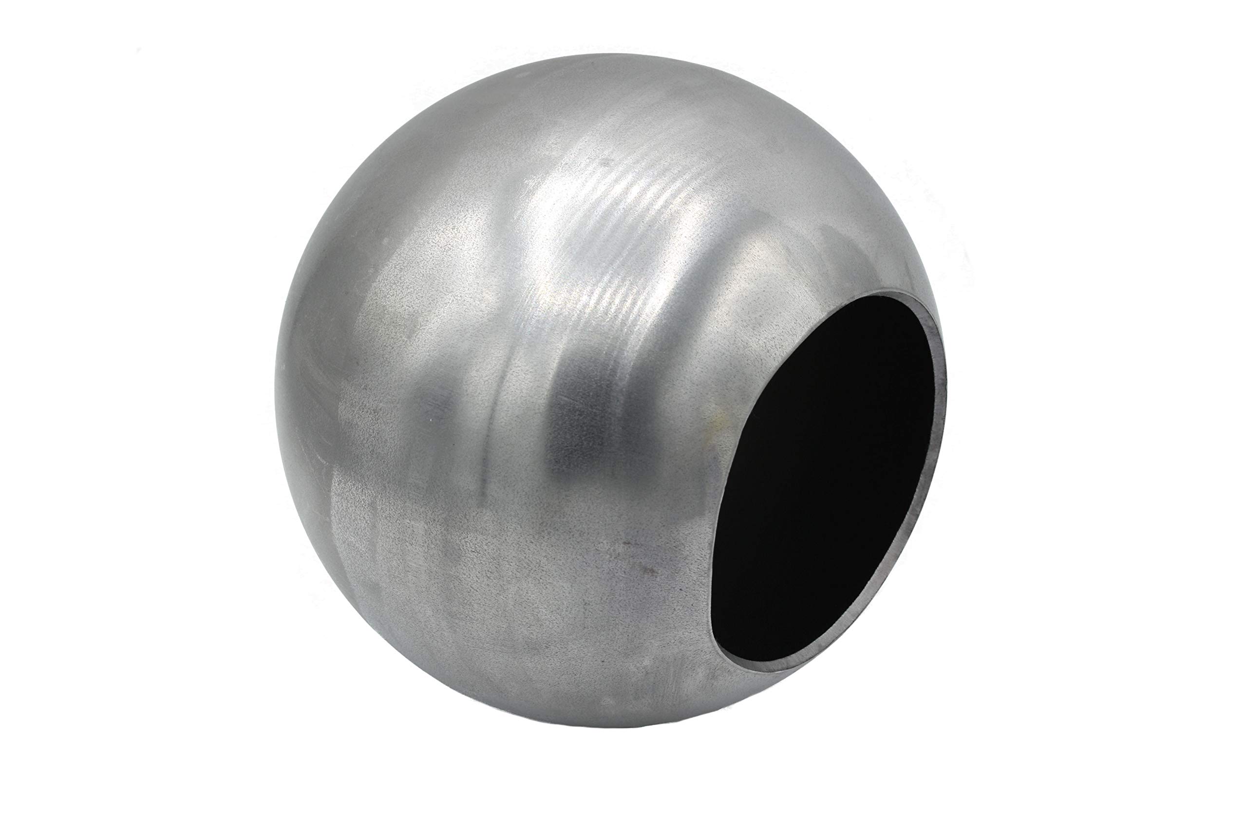 Sphère Creuse en Fer Ø 150mm, avec Trou Ø 83mm, Bille d’Acier Nue, par Exemple pour clôture, Garde- Corps, Portail de Jardin et Bien Plus Encore.