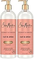 Vista 11 de SheaMoisture Curl & Shine Acondicionador de coco e hibisco, para cabello grueso y rizado para hidratar y suavizar, 13 onzas