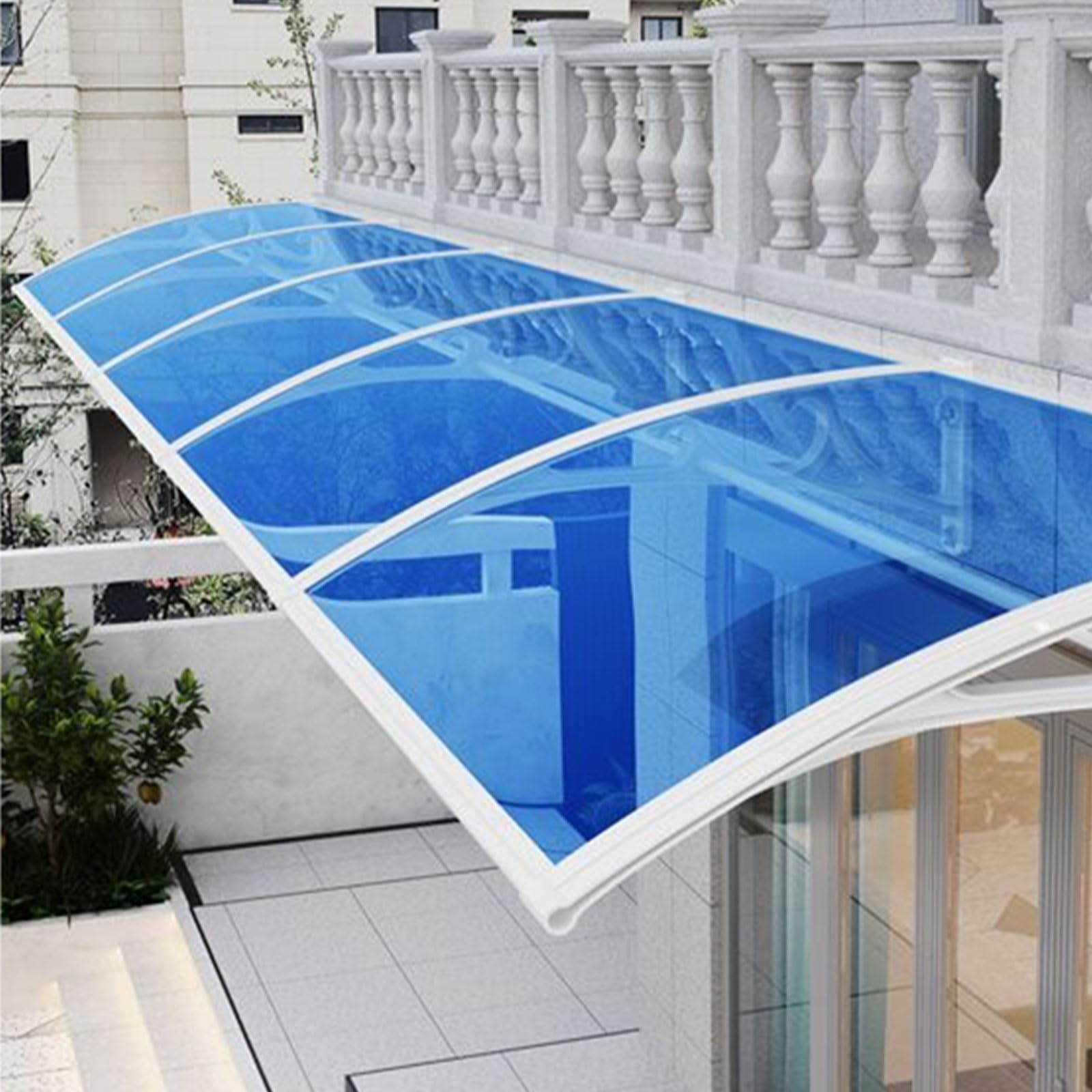LWJSOCP Modular Door Canopy Outdoor Awning for & Doors Protective Cover for Balcony Blue 60x80cm (23.6x31.5in) Weatherproof Stylish Shelter Solution