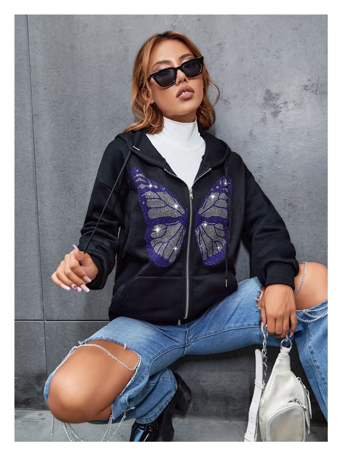 Sweat à capuche zippé pour femme idéal pour le sport et détente