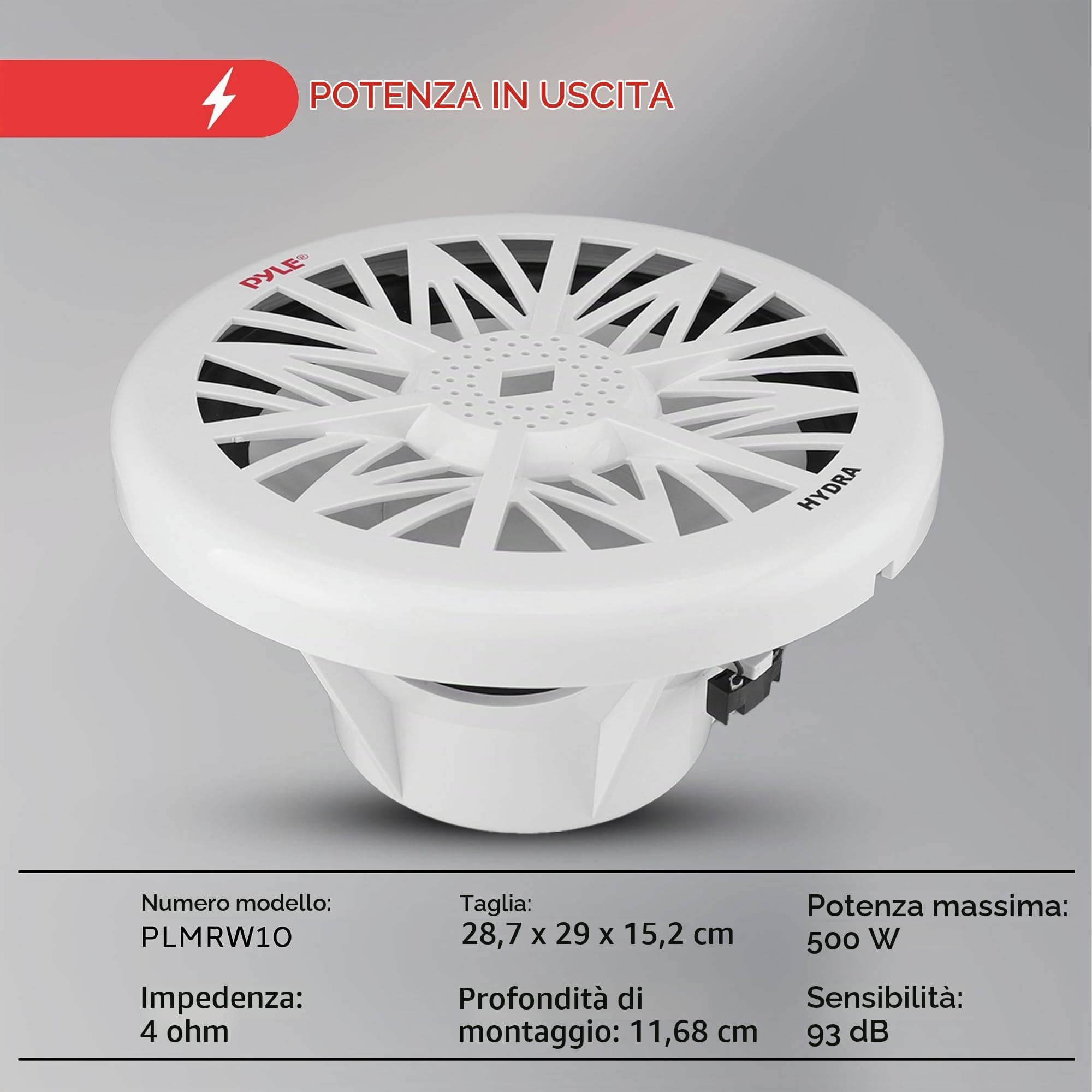 Pyle PLMRW10 Passive subwoofer 250W Bianco subwoofers
