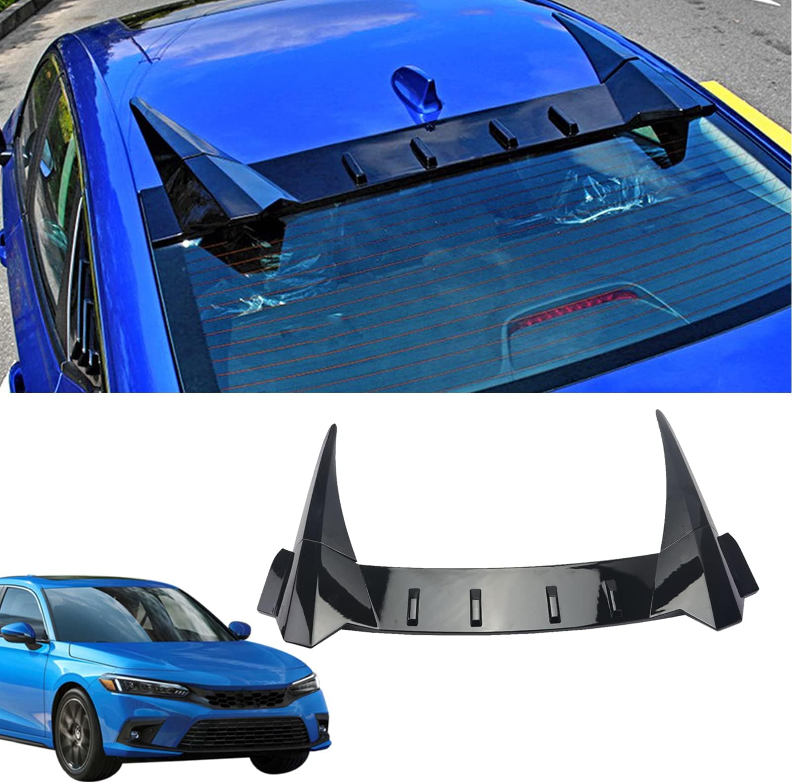 Archaic Rear Spoiler For 2022-2024 Honda Civic Hatchback Type R, Rear Spoiler Lip Wing For 11th Gen Civic FL1 FL2 FL4 FL5 - View #7