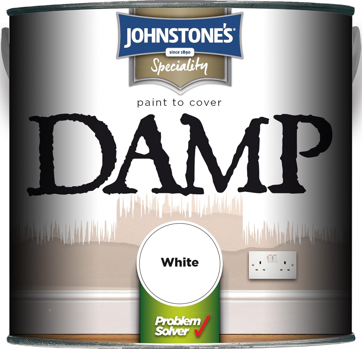 Johnstone's Paint to Cover Damp - White 2.5L