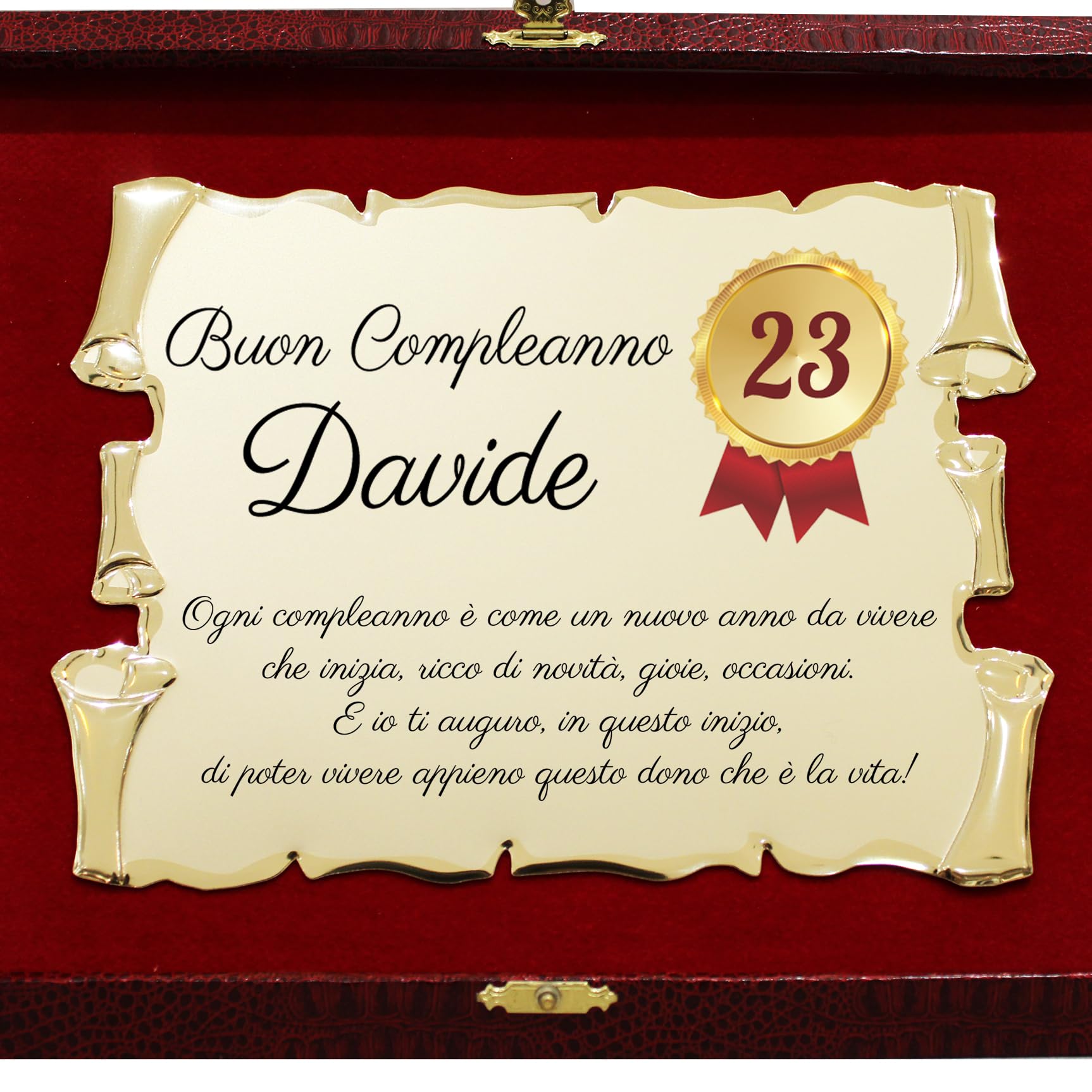 Grazie! 45 anni pieno gas – targa in plastica, regalo 45° compleanno, idea regalo di compleanno, quarantacinquesimo compleanno, decorazione di compleanno/festa accessorio/biglietto di compleanno