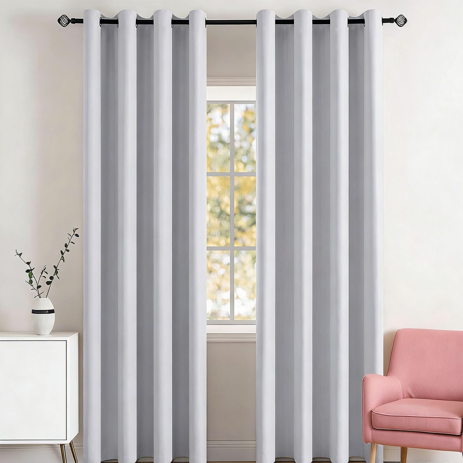 Rideaux salon moderne blanc 270x170 pour une ambiance cosy