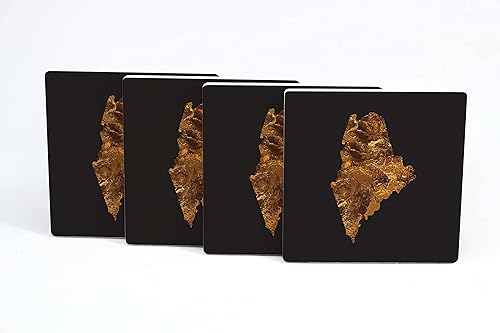 4 posavasos de cerámica absorbente con parte trasera de corcho, diseño artístico, juego de posavasos cuadrados de 4 x 4 pulgadas, protege la mesa,