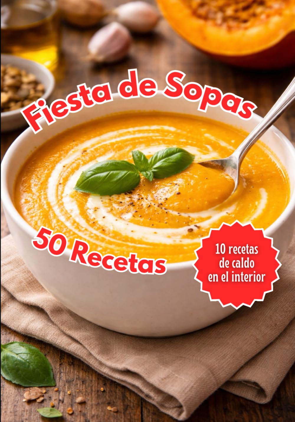 Fiesta de Sopas: 50 recetas de sopas, cremas y caldos simples, deliciosos y reconfortantes