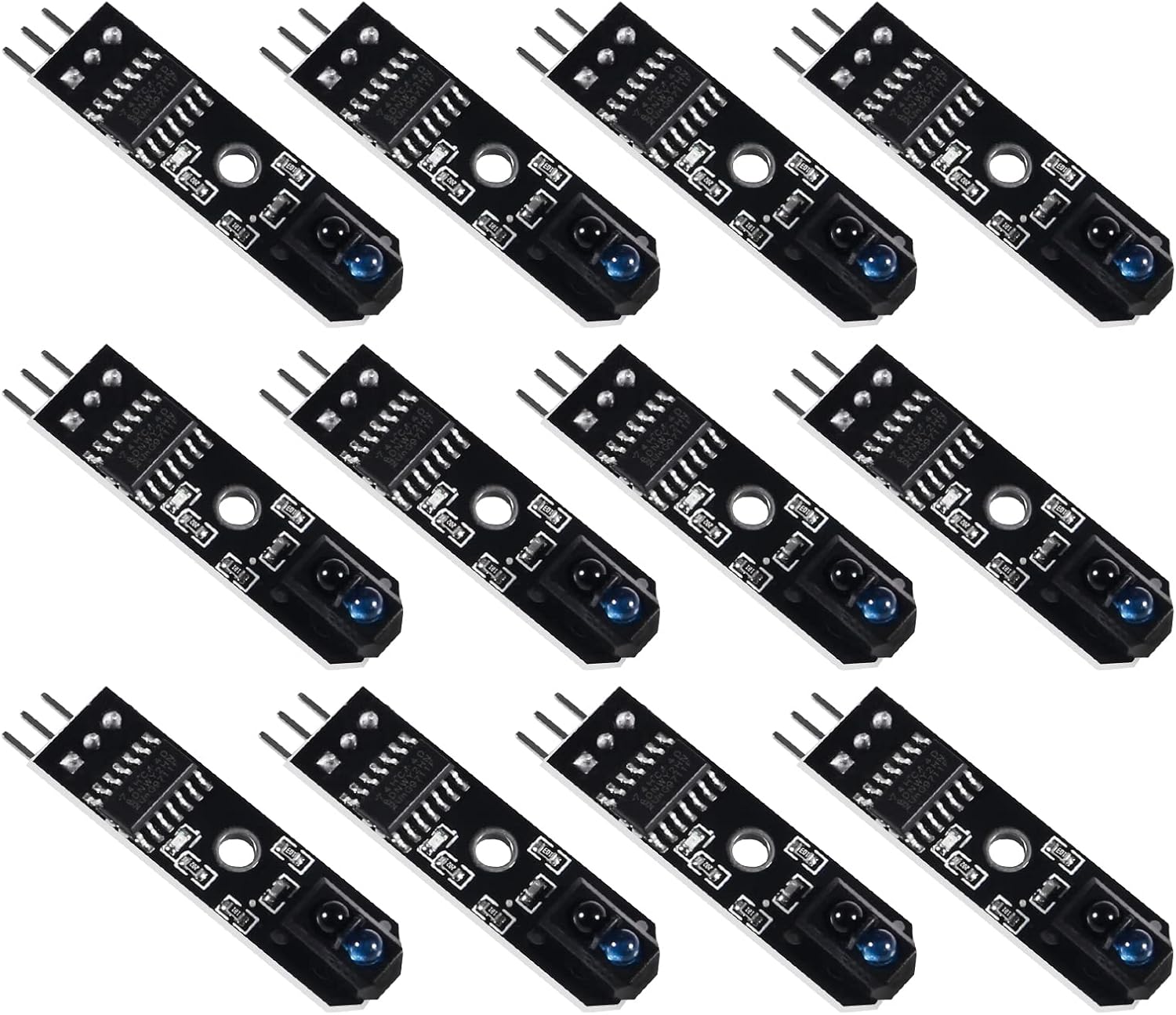DWEII 12PCS Obstacle Avoidance Sensor TCRT5000 5V 1 Way IR Infrared ...