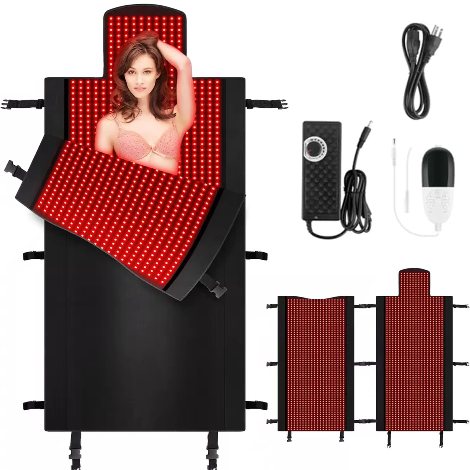 2570 Szt. Czerwonych Diod LED Do Terapii światłem W Celu łagodzenia Bólu, 660 Nm I 850 Nm Czerwona Mata Do Terapii światłem Całego Ciała Stosowana W Celu łagodzenia Bólu Pleców
