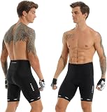 X-TIGER Men's Cycling Shorts with 5D Seat Padding, Breathable Quick-Drying Cycling Shorts with 3 Pockets, 801 black, L - 2