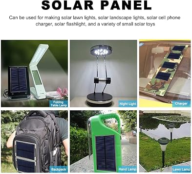3Pcs Mini Solar Panel DC 6V Polysilicon Solar Cell Charger Module Solar DIY System Kits with 30cm Cable