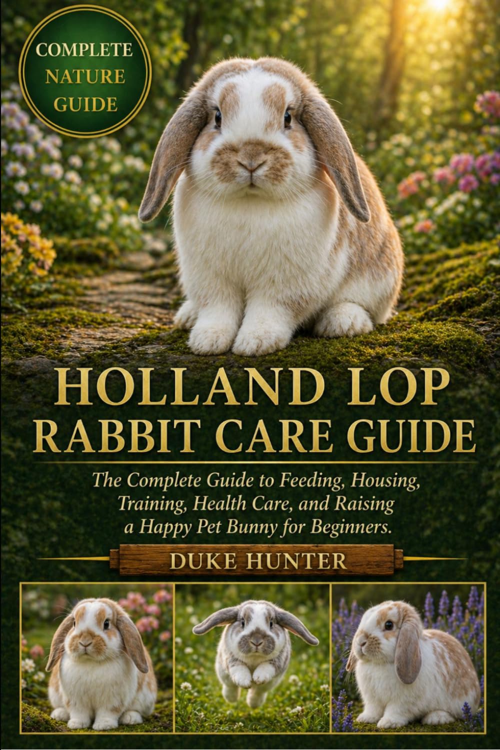 HOLLAND LOP RABBIT CARE GUIDE: The Complete Guide to Feeding, Housing, Training, Health Care, and Raising a Happy Pet Bunny for Beginners.