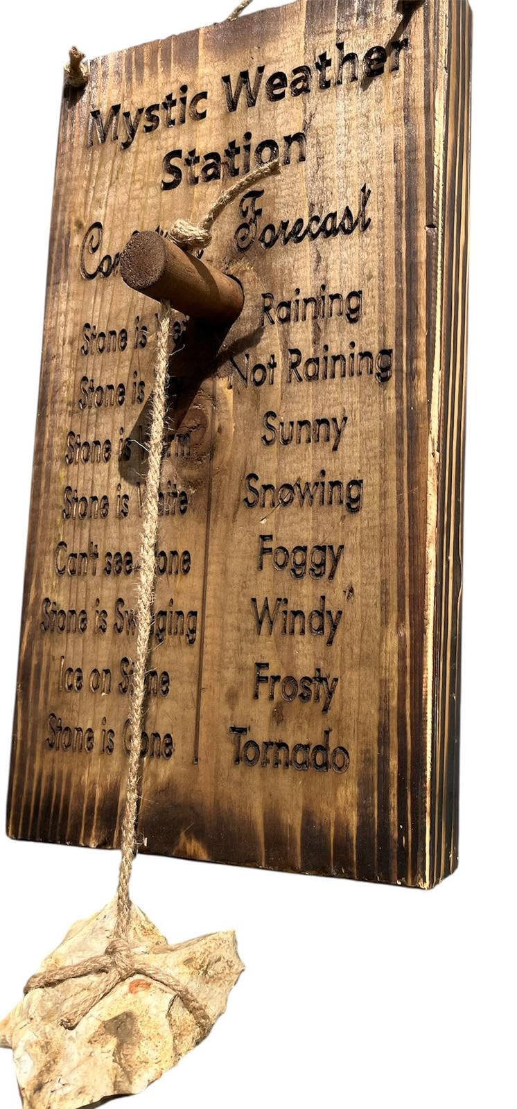 Stone & Wood Weather Station, Mystic 1 3/4" Thick Soild Wood 'Made In England'