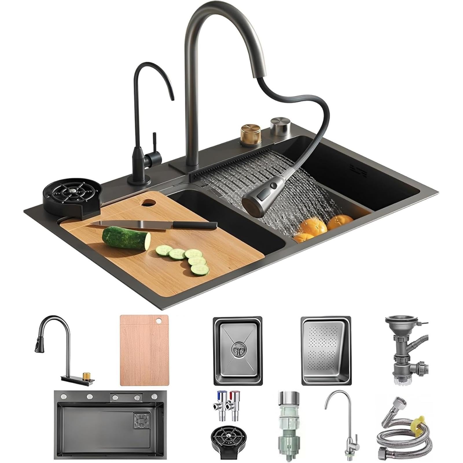 Évier de cuisine professionnel : finissez votre vaisselle plus vite avec ce robinet extractible