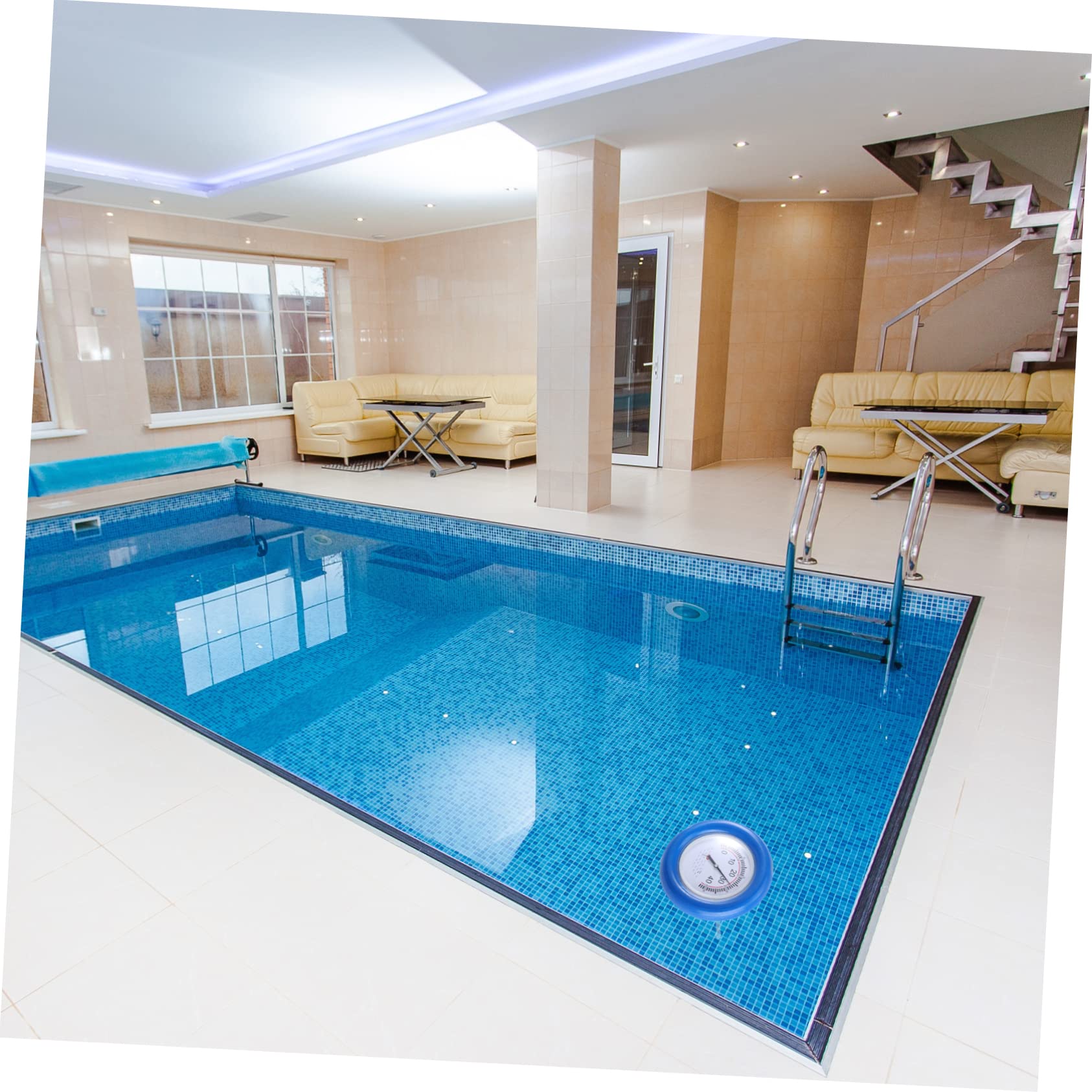 Milisten 1pezzi Termometro Galleggiante Per Piscina Tester Della Temperatura Acqua Realizzato in Inossidabile e Plastica Di Buona Qualità e Display Ampio