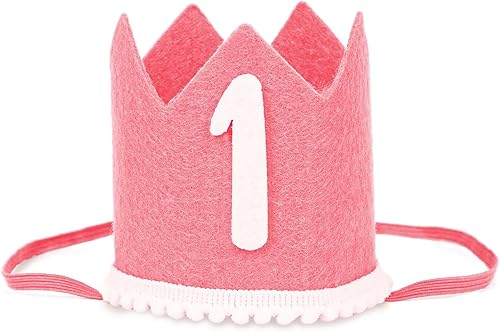 Sombrero de primer cumpleaños para bebé, suministros de fiesta de primer cumpleaños, estilo bohemio, lindo sombrero de cumpleaños con banda elástica