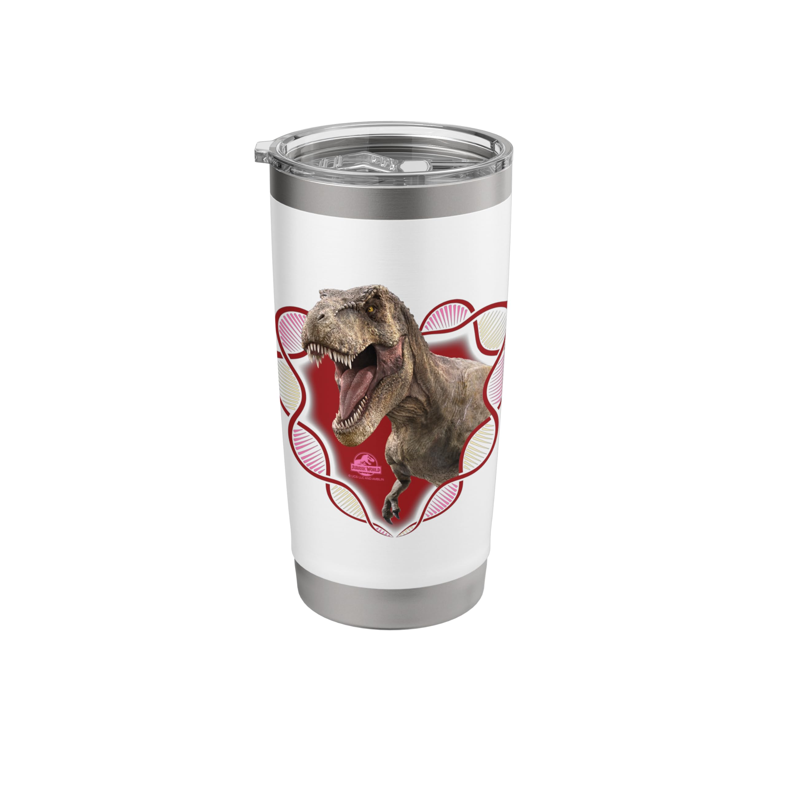 Jurassic World T-Rex Valentine's Day Stainless Steel Insulated Tumbler