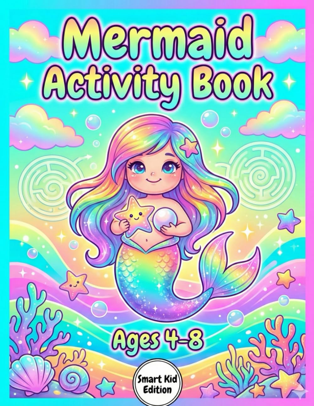 Mermaid Activity Book for Kids Ages 4-8: A Fun Workbook with Coloring, Mazes, Word Search, Dot-to-Dot, and Logic Puzzles for Girls (The Ultimate Boredom Buster)