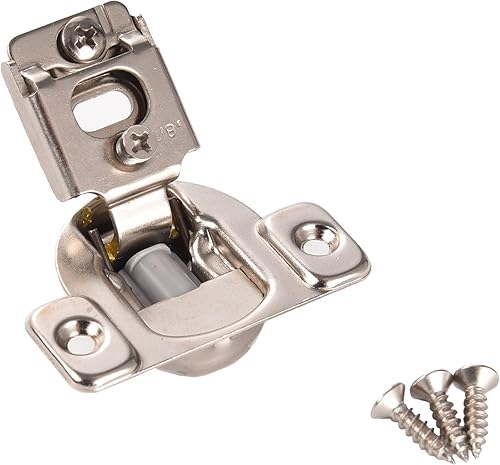 East West Hardware Bisagras superpuestas para puerta de gabinete de cierre suave de 58 pulgadas, compactas de cierre suave (paquete de 1)