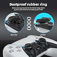 Vista 8 de ECHZOVE Funda de silicona para controlador PS5 (azul) – Cubierta de controlador de PS5 duradera y antideslizante con accesorios personalizables