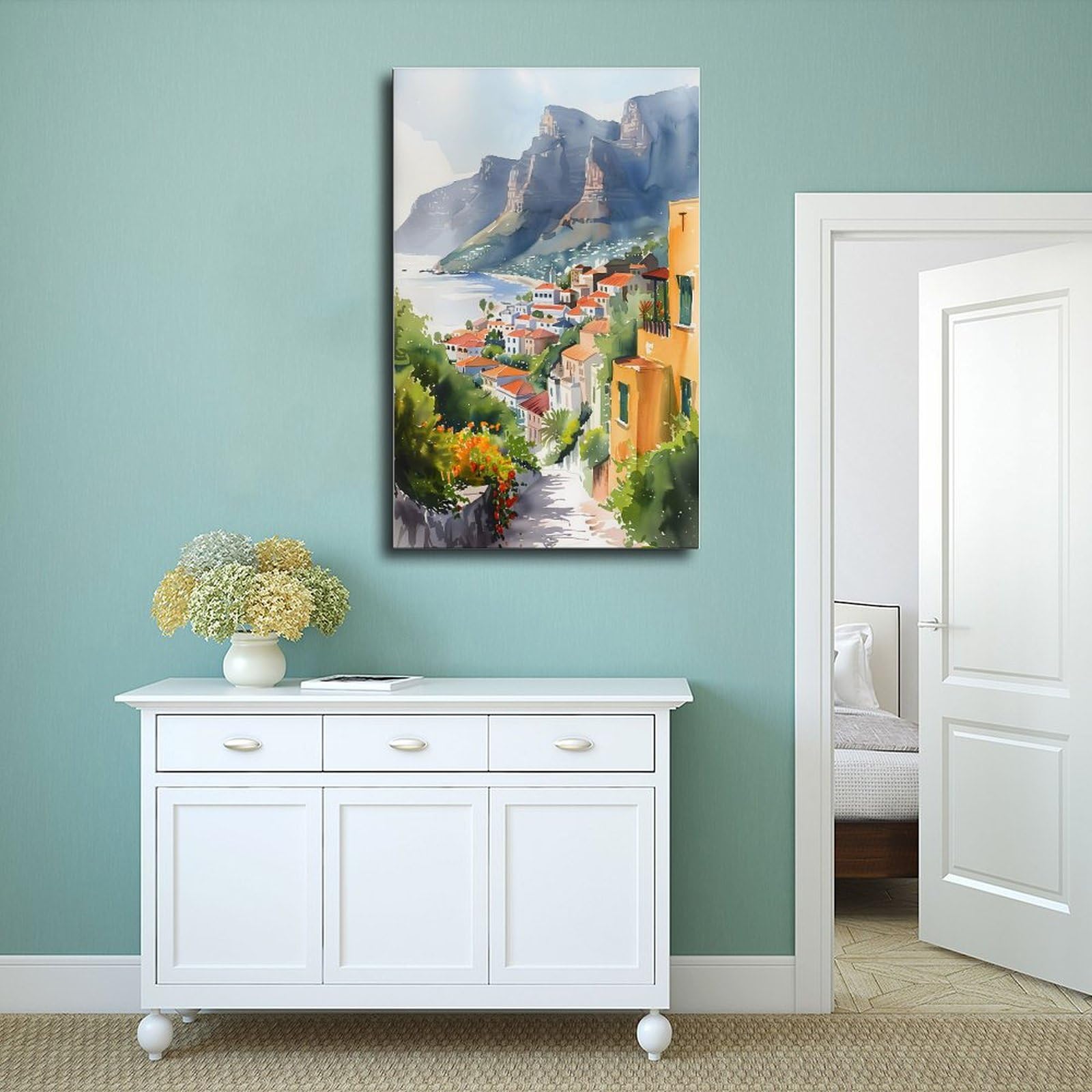 Amazon.com: ZJLAMZ Cape Town Watercolor Painting South Africa