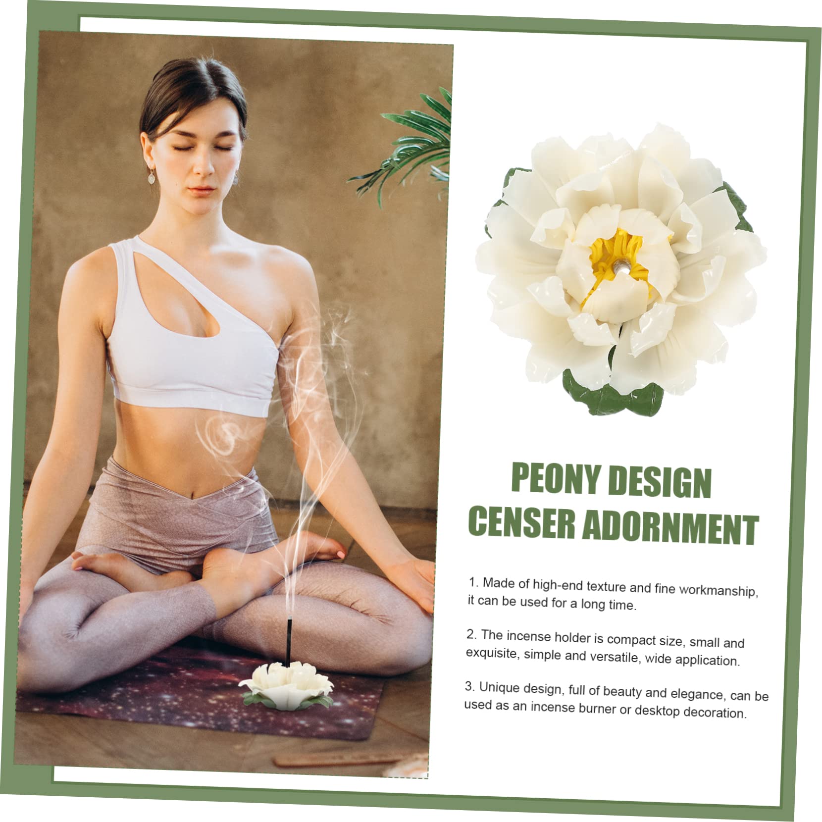 MAGICLULU 4stücke Aromatherapie Räuchergefäß Aus Peony-Form Dekorativer Censer Für Zuhause Eleganter Tischdeko-Artikel Kompakte Handgefertigt Und Stabil