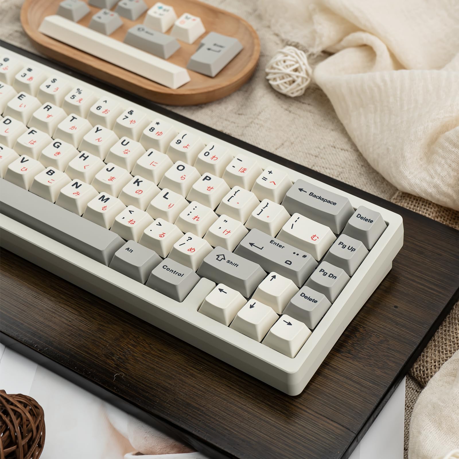 JOLINTAL 124 Keys Retro Japanese PBT Cherry Profile Keycaps