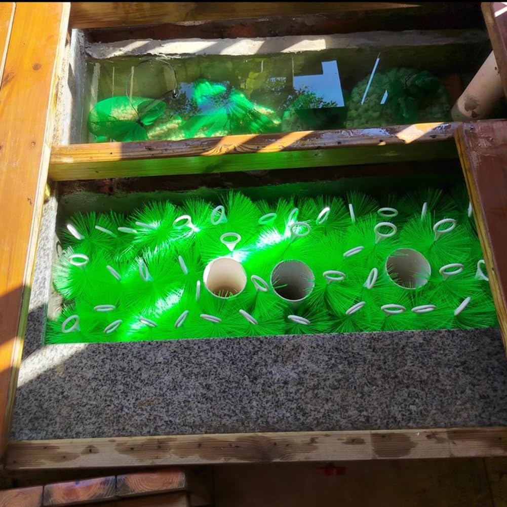 50 spazzole filtranti per laghetti per una pulizia efficiente, ideali per filtri skimmer per laghetti, stagni koi, acquari e giardini acquatici