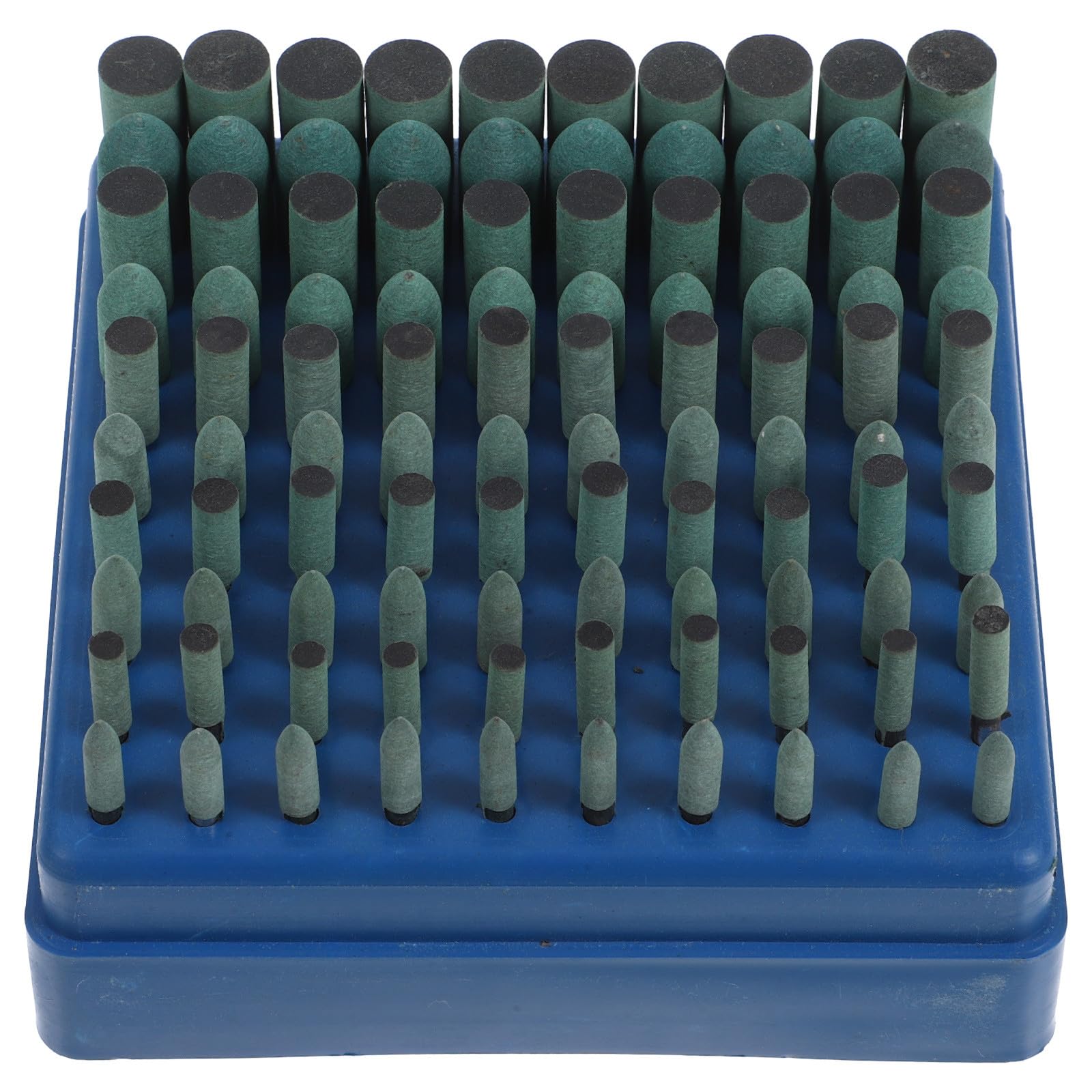Pierres Abrasives Meules en Acier Inoxydable Set de 100 Montées Vertes en Caoutchouc Outil Pratique pour Ponçage Adaptées Bois pour Bricolage