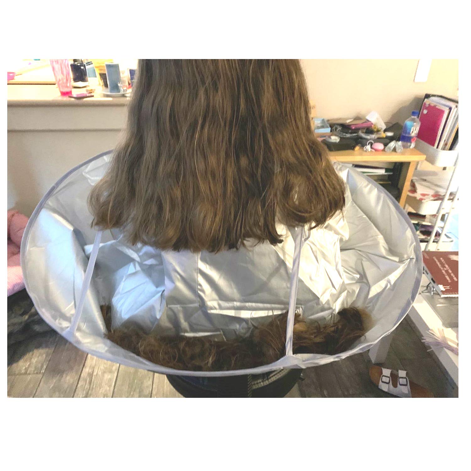 Capa de corte de pelo, capa de peluquería profesional, capa de peluquería plegable, kit de delantal para adultos, hombres y mujeres 6