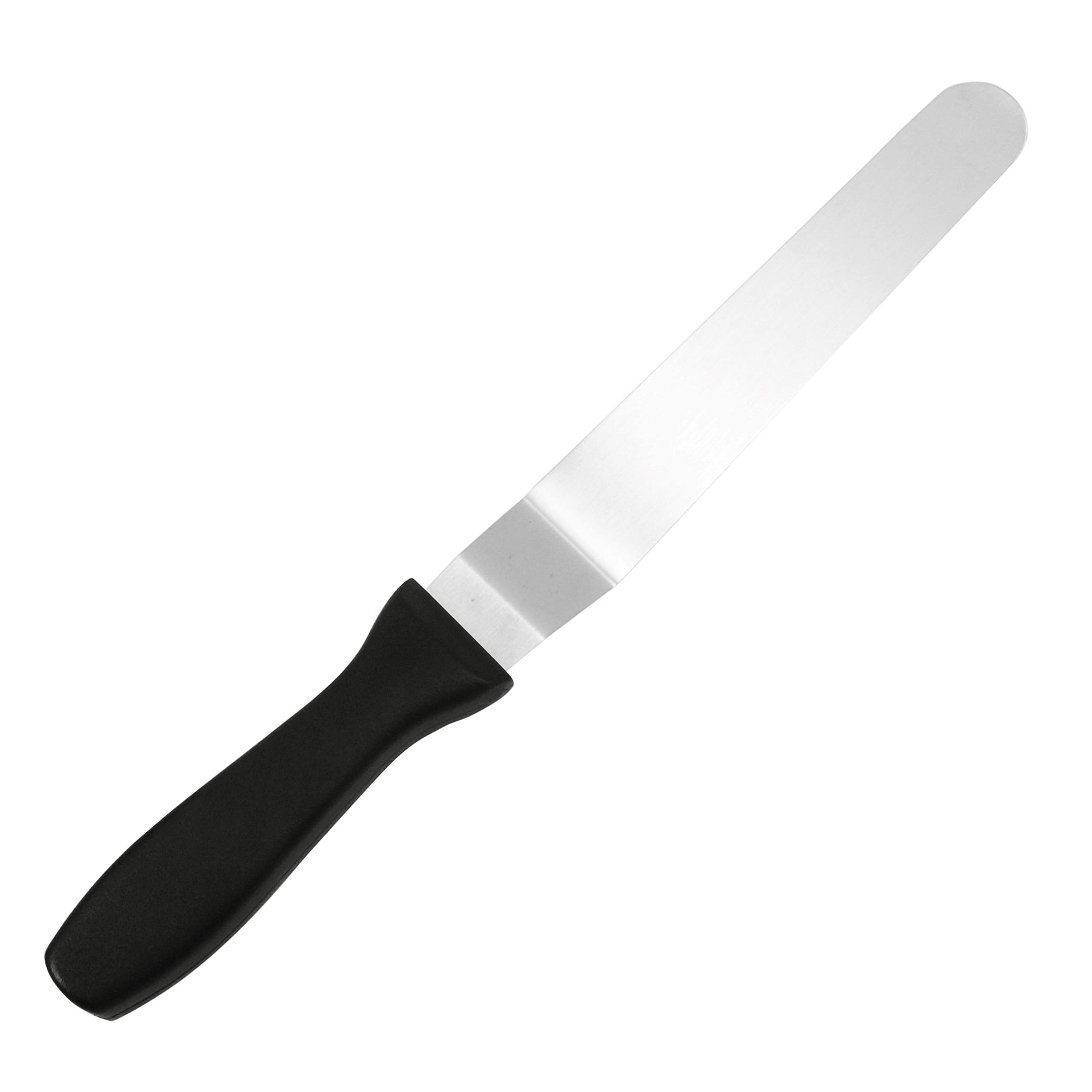 Fat Daddio's Offset Spatula, 8 Inch, Black, Silver