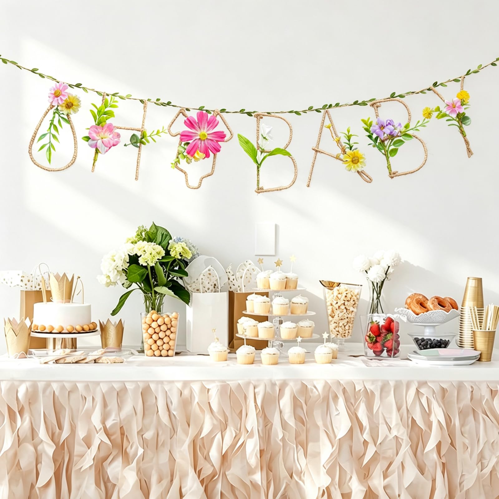 Oh Baby Hemp Rope Banner